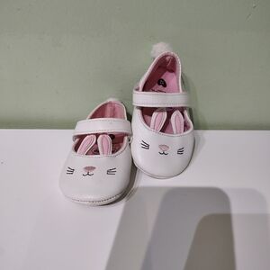 Myggpp Baby Girl Toddler Walker Size 12 Months Shoes White Bunny Easter Spring